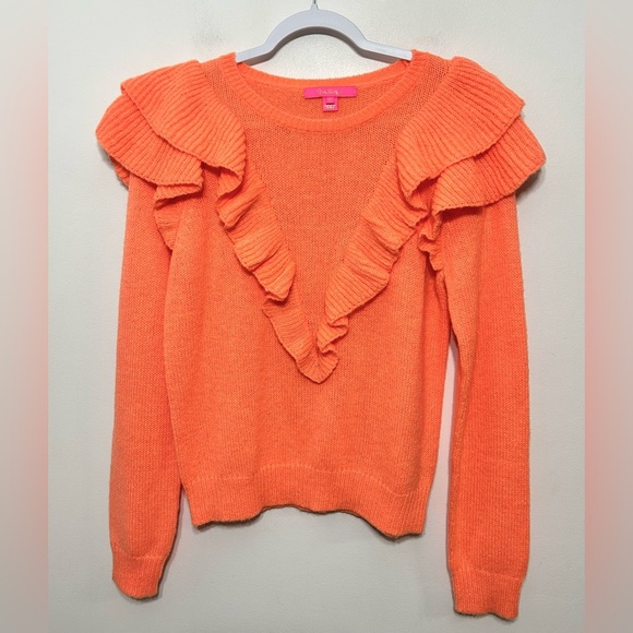 Lilly Pulitzer Double Ruffle Marceline Wool Blend Sweater - Picture 4 of 11